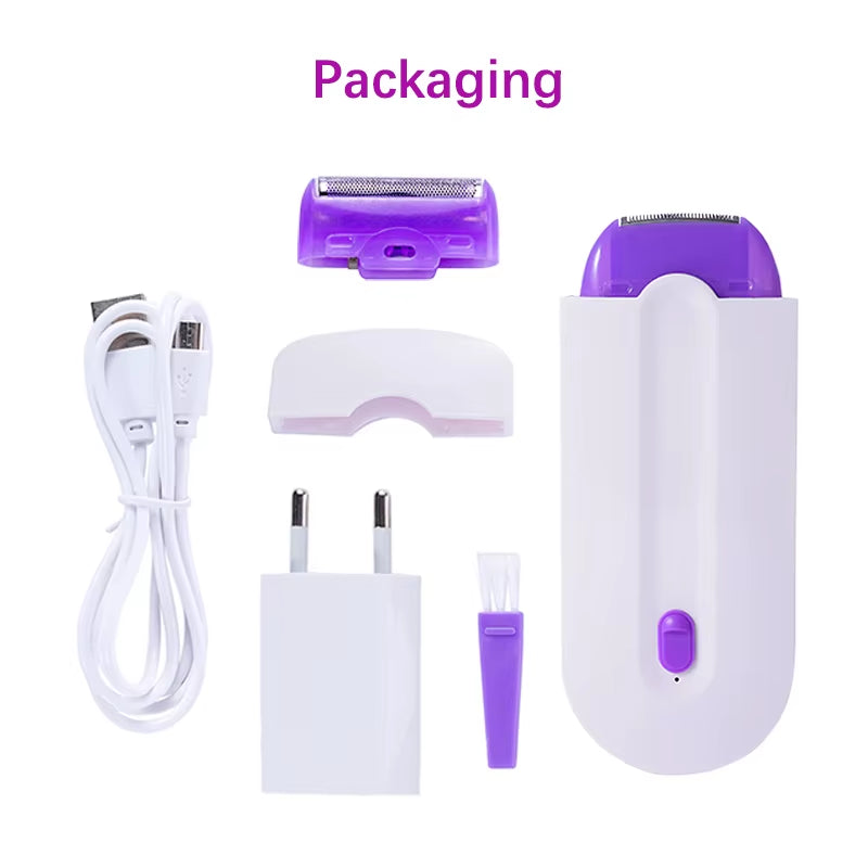 Professional Painless Hair Removal Kit Laser Touch Epilator Usb Rechargeable Body Face Leg Bikini Remove Depilador Shaver