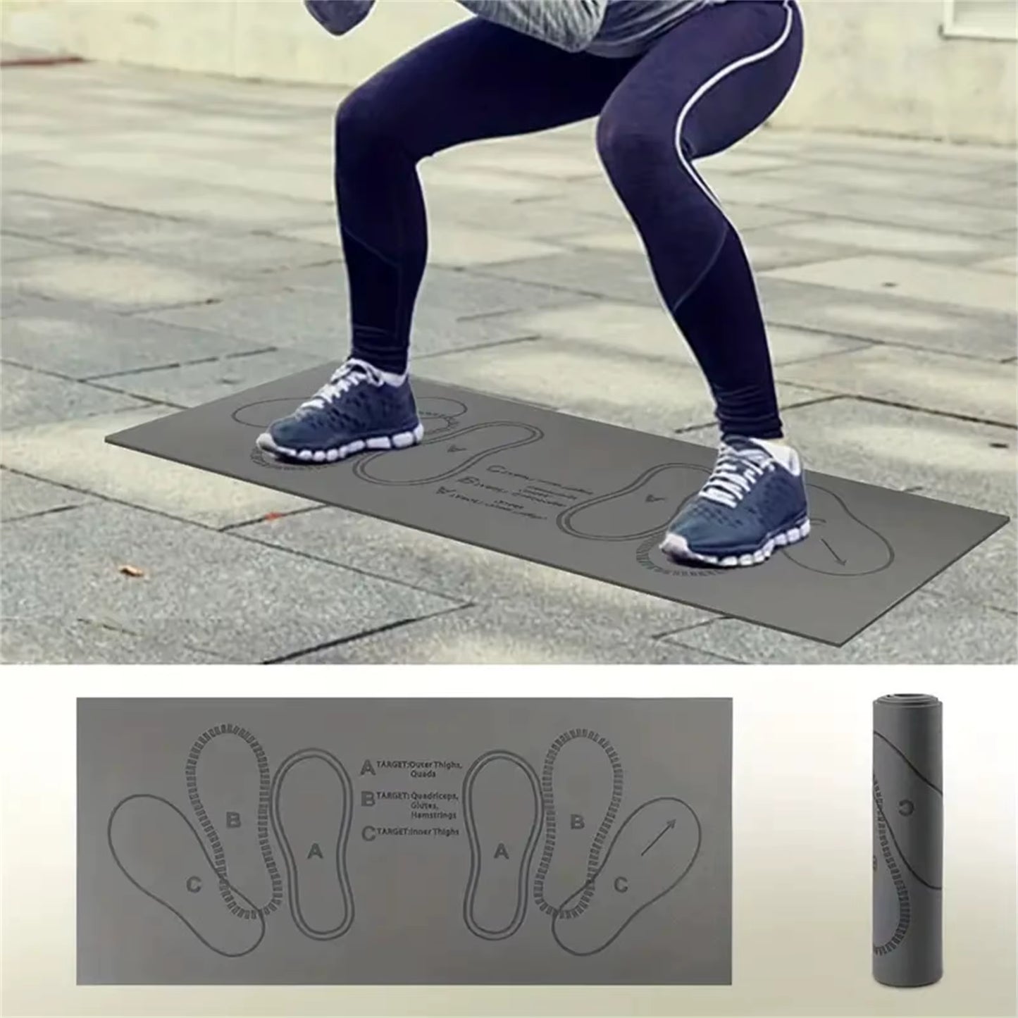 TPE Squat Mat Knee Matmsquat Mat Training Gluteal Muscle Pad for Home Yoga Pilates Stretching Xr-Hot