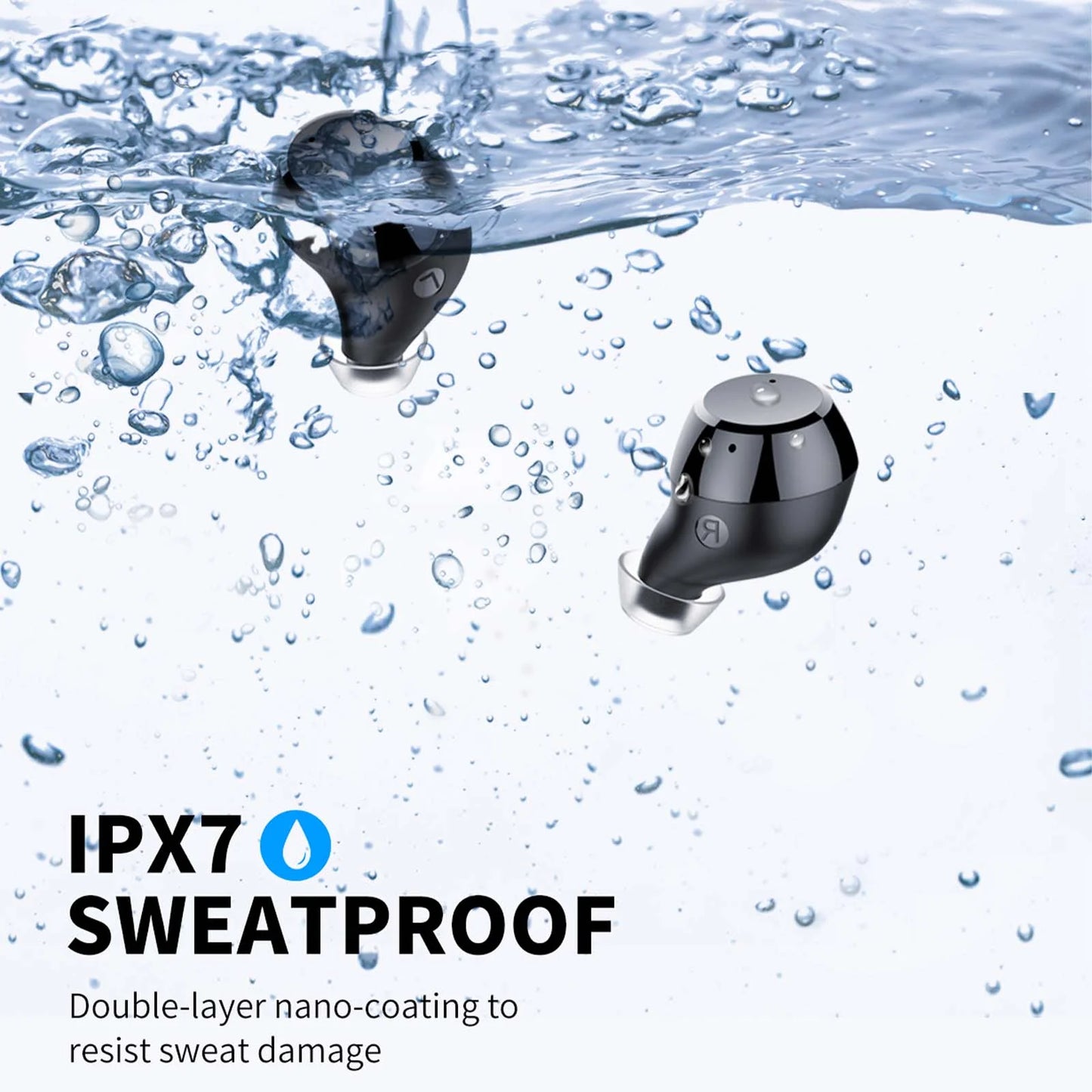 2025 New Wireless Earbuds Bluetooth 5.3 in Ear Stereo Headphones Noise Cancelling for Android Ios 140Hrs Mic USB-C Charging Case LED Battery Display IP7 Waterproof Headset for Workout Running