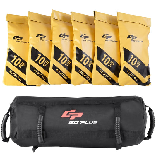 Goplus 60Lbs Body Press Sturdy Fitness Exercise Weighted Sandbags W Filler Bags