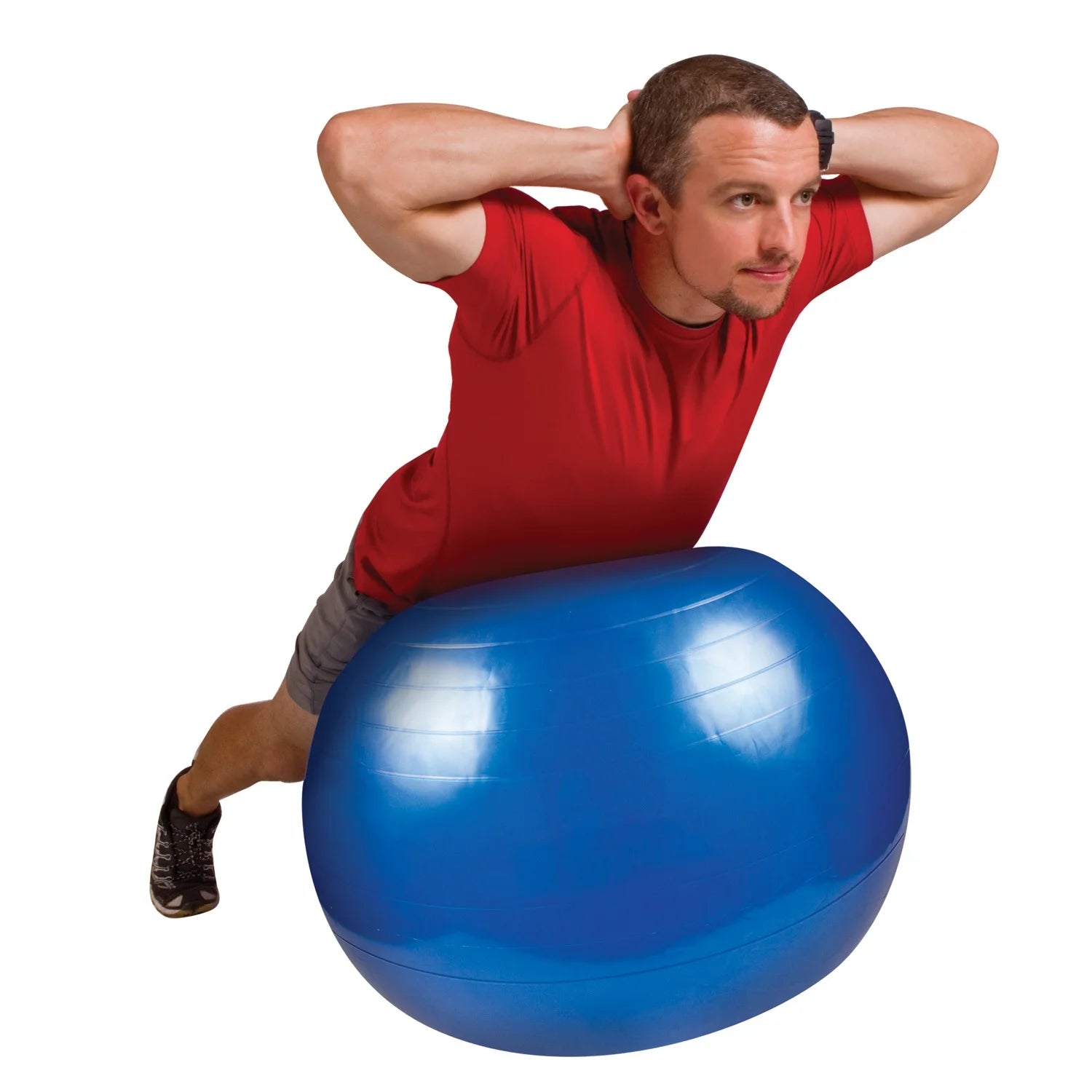 GF-55PRO Professional Grade Core Stability Ball (75 Cm; Blue) & GF-YOGA Yoga Mat with Yoga Position Poster