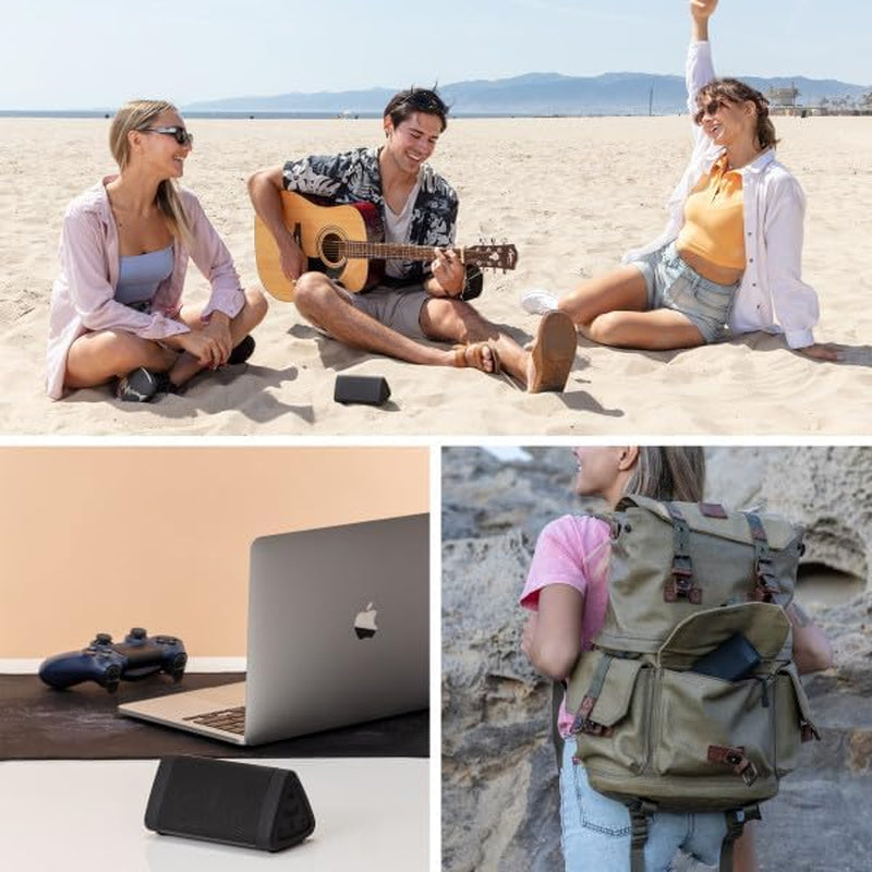 Oontz Angle 3 Portable Bluetooth 5.4 Speaker | 12W Sound, 24-Hr Battery, 100Ft Wireless Range, IPX5 Water-Resistant, Budget-Friendly for Travel, Outdoor & Home (Black)
