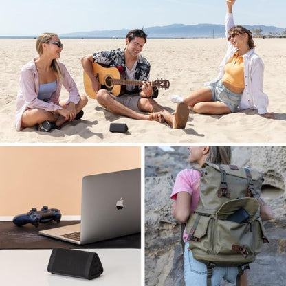 Oontz Angle 3 Portable Bluetooth 5.4 Speaker | 12W Sound, 24-Hr Battery, 100Ft Wireless Range, IPX5 Water-Resistant, Budget-Friendly for Travel, Outdoor & Home (Black)