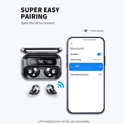 2025 New Wireless Earbuds Bluetooth 5.3 in Ear Stereo Headphones Noise Cancelling for Android Ios 140Hrs Mic USB-C Charging Case LED Battery Display IP7 Waterproof Headset for Workout Running