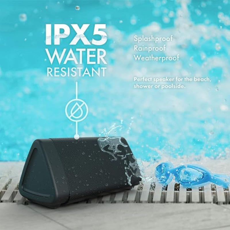 Oontz Angle 3 Portable Bluetooth 5.4 Speaker | 12W Sound, 24-Hr Battery, 100Ft Wireless Range, IPX5 Water-Resistant, Budget-Friendly for Travel, Outdoor & Home (Black)