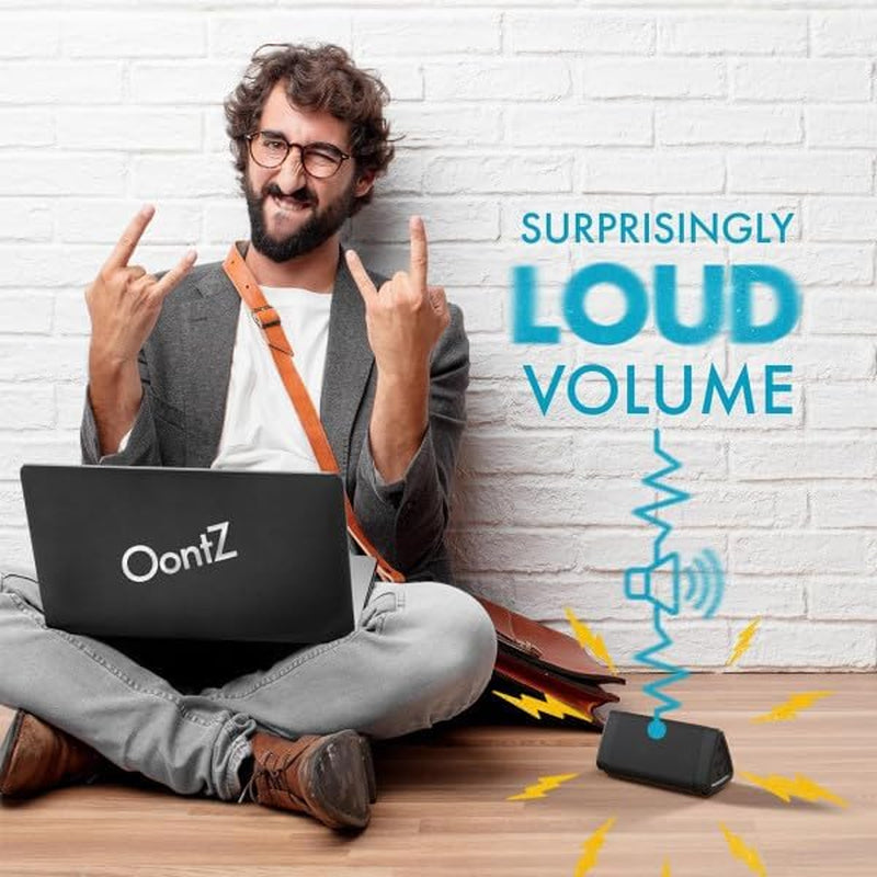 Oontz Angle 3 Portable Bluetooth 5.4 Speaker | 12W Sound, 24-Hr Battery, 100Ft Wireless Range, IPX5 Water-Resistant, Budget-Friendly for Travel, Outdoor & Home (Black)