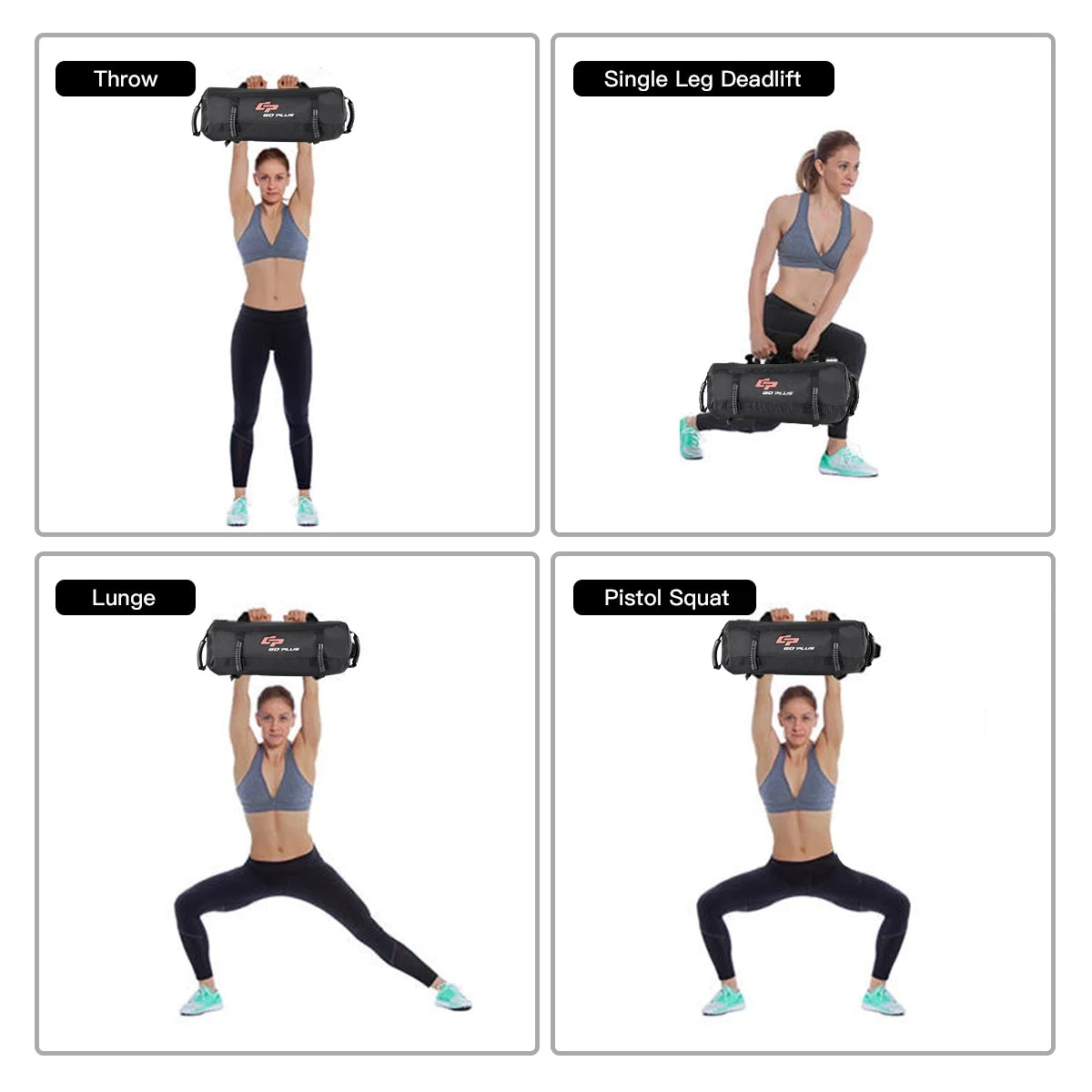 Goplus 60Lbs Body Press Sturdy Fitness Exercise Weighted Sandbags W Filler Bags