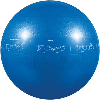 GF-55PRO Professional Grade Core Stability Ball (75 Cm; Blue) & GF-YOGA Yoga Mat with Yoga Position Poster